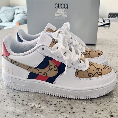 custom air force gucci|Gucci air force 1 low gg.